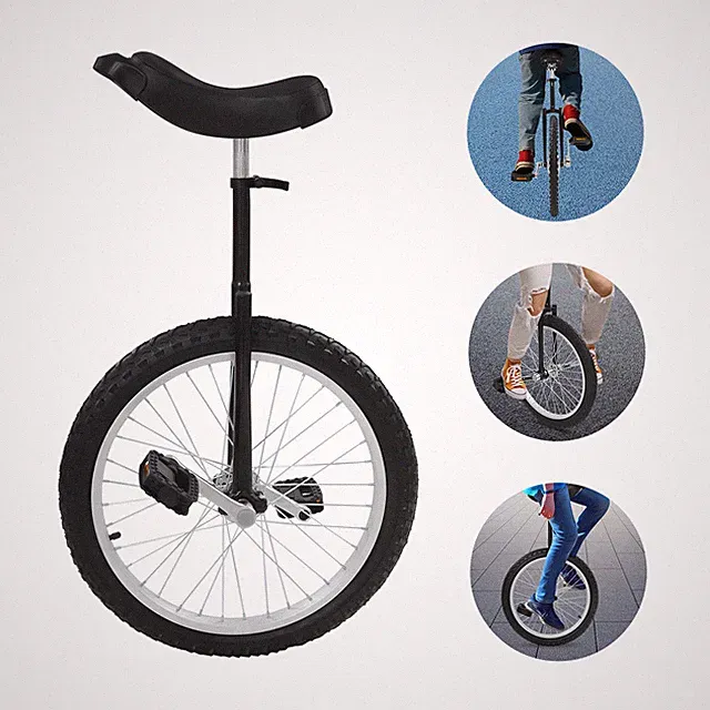 20-Inch Outdoor Unicycle With Adjustable Seat Shock-Absorbing Fork 143-165 lbs