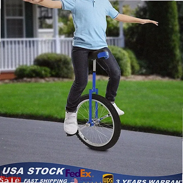 Blue 20inch Unicycle with Adjustable Height 78-90cm,Lightweight Outdoor Unicycle