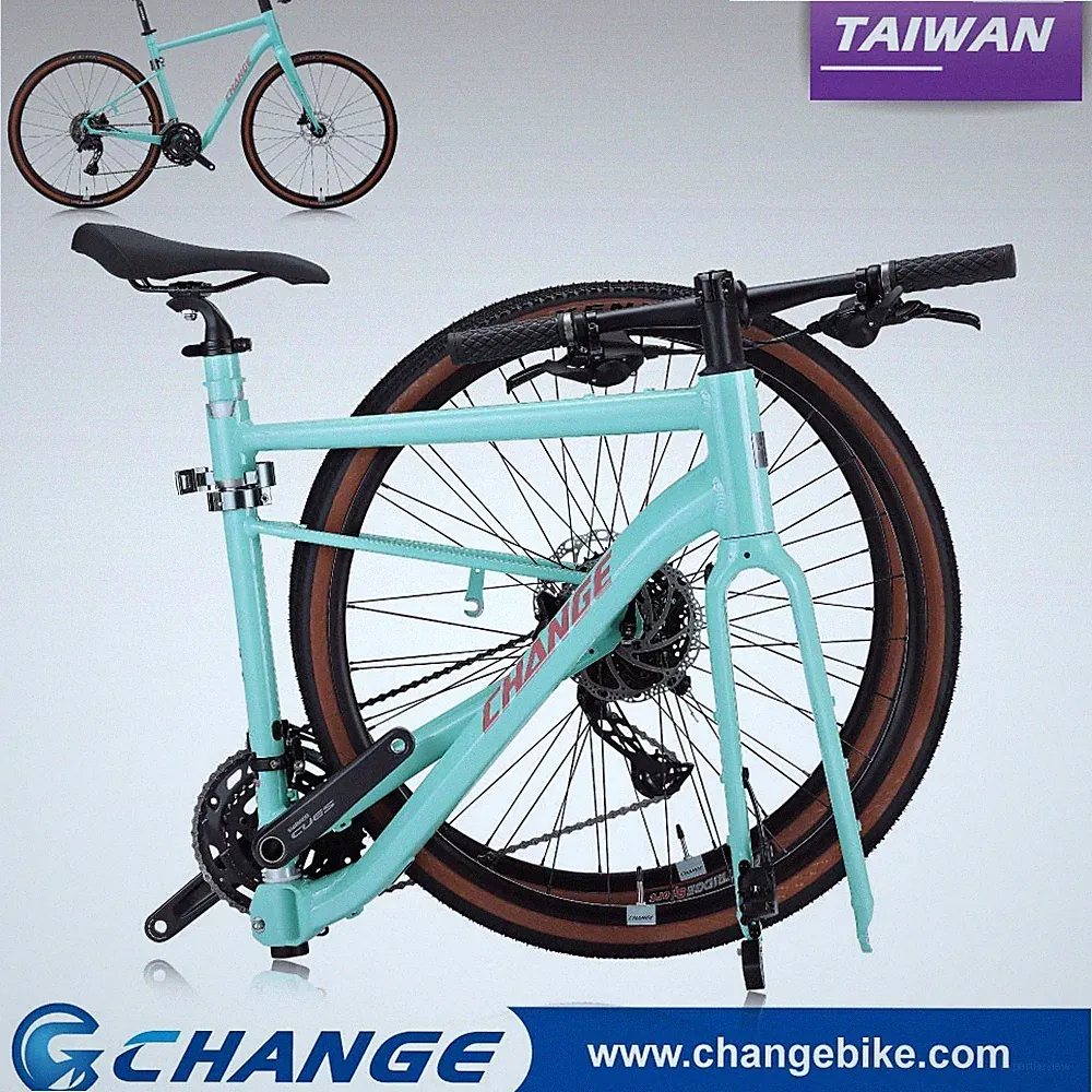 Gravel Bike 700C Folding Bike Tour Bicycle Shimano 20S Lightweight GF-102G 55cm