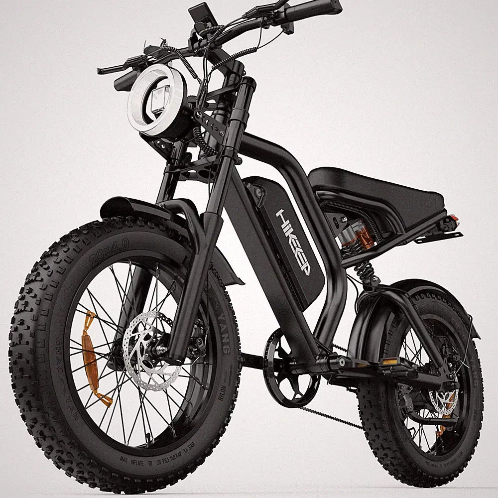 Hikeep 20" E-Mountain Bike 1000W Peak Electric bike 15AH 28mph for Adults E-bike