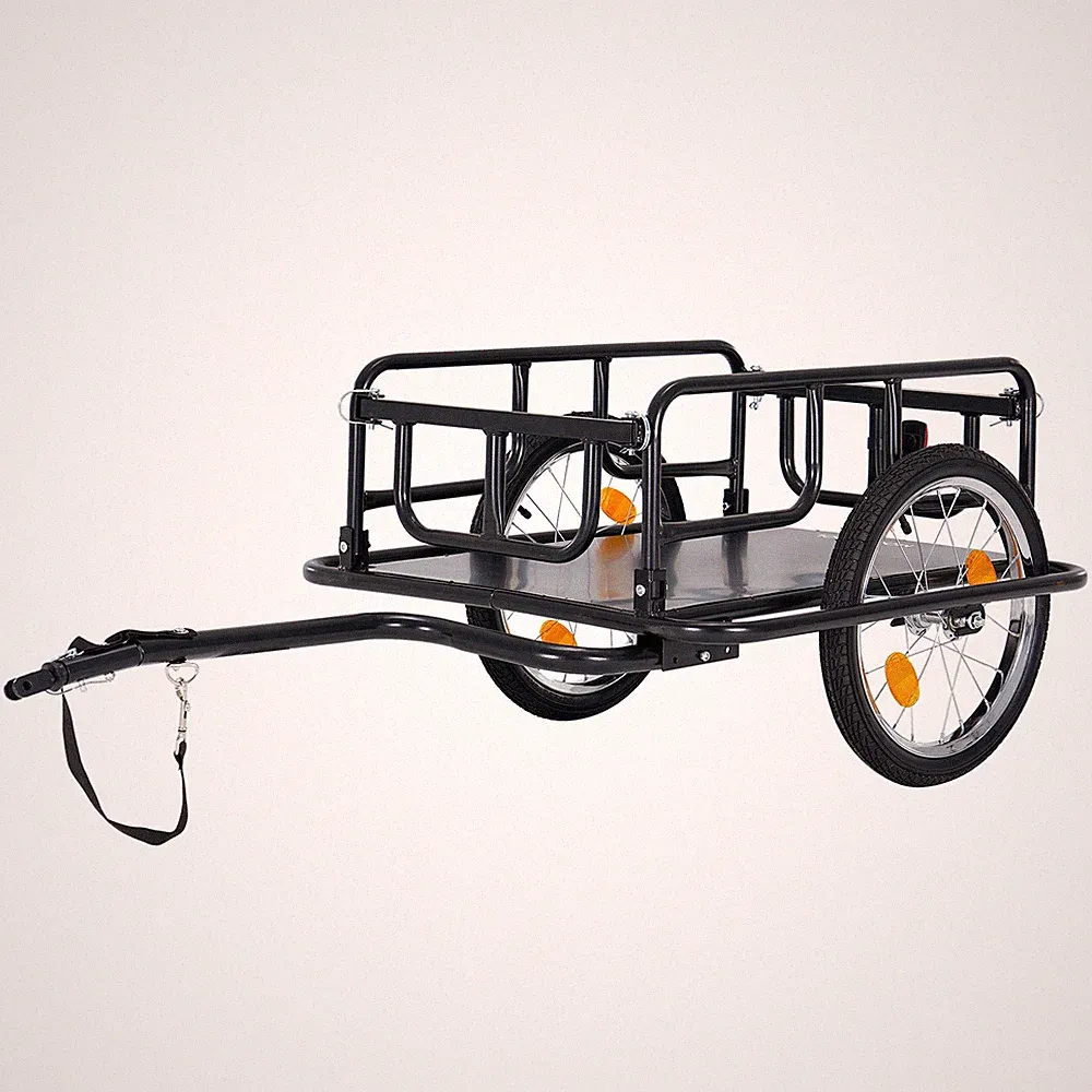 MOONCOOL Bike Cargo Trailer Bicycle Carrier Storage Cart 176 lbs Load Capacity