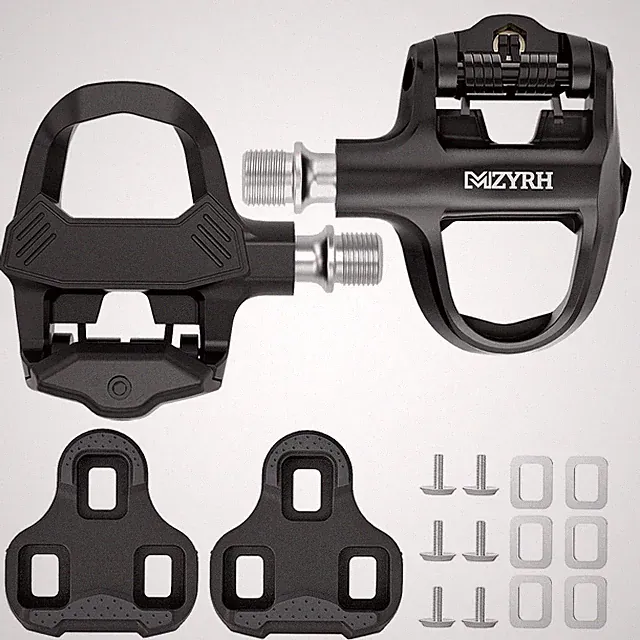 MZYRH Road Bike Pedals Clipless Cycling Lightweight Carbon Time Trial Cleats Set