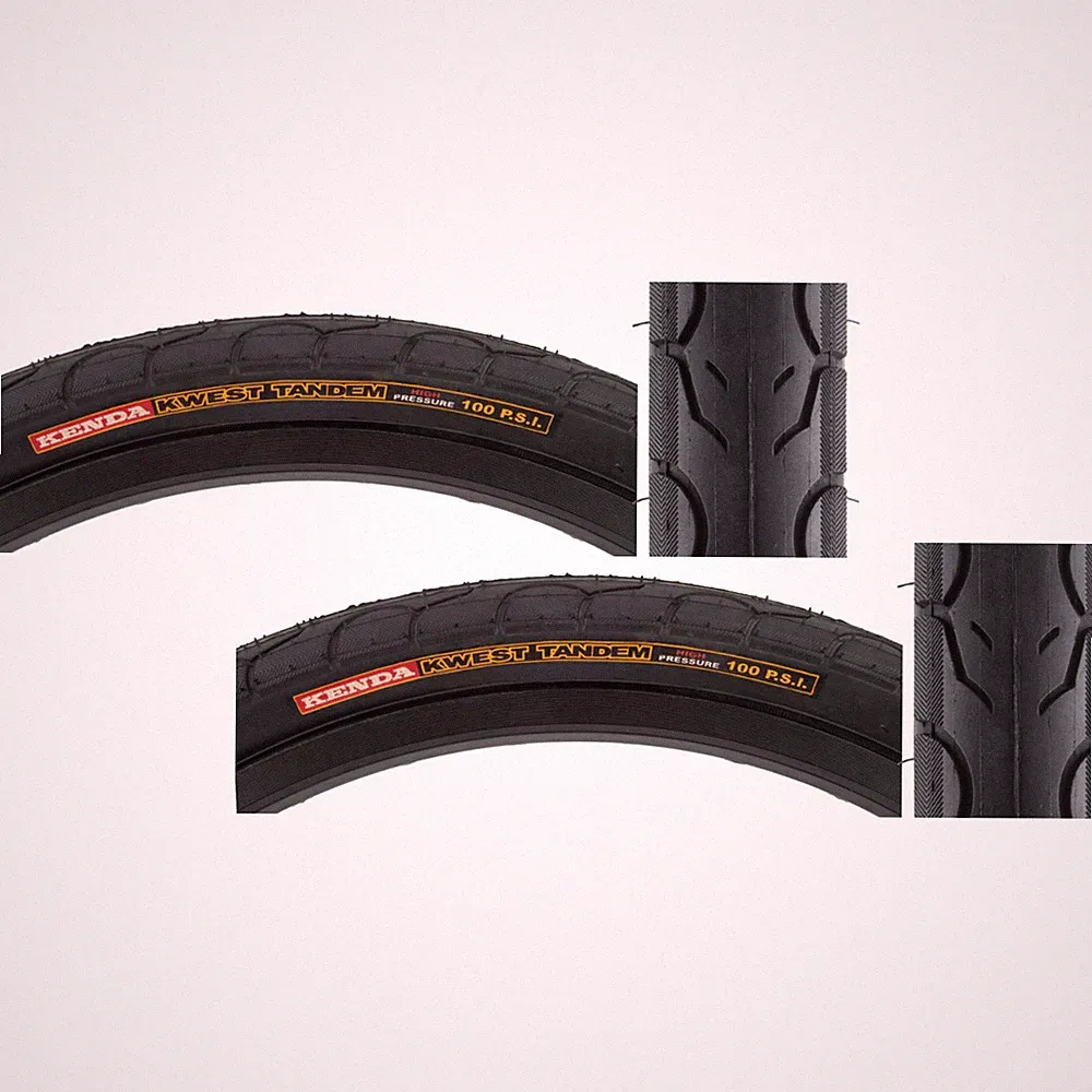 Pack of 2 Kenda Kwest Tandem 20x1.5 Clincher Wire TPI 100 Black/Bsk Reflective