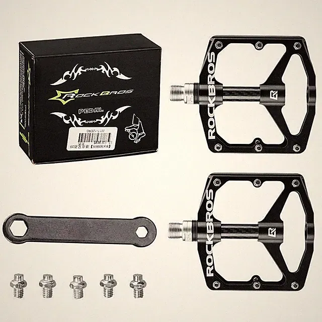 ROCKBROS Bicycle Pedal 9/16" Carbon Fiber Sealed Bearings Bike Cycling Pedals