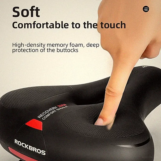 ROCKBROS Recovery Zone Comfort Saddle Mountain Bike Soft Wide Waterproof New